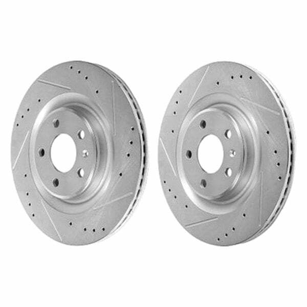 Power Stop 17-19 Audi A4 Rear Evolution Drilled & Slotted Rotors - Pair - EBR1209XPR