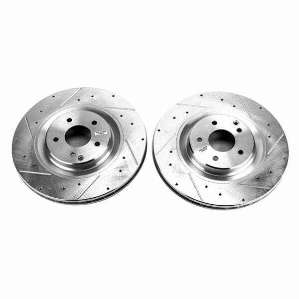 Power Stop 02-04 Mercedes-Benz C32 AMG Front Evolution Drilled & Slotted Rotors - Pair - EBR1243XPR