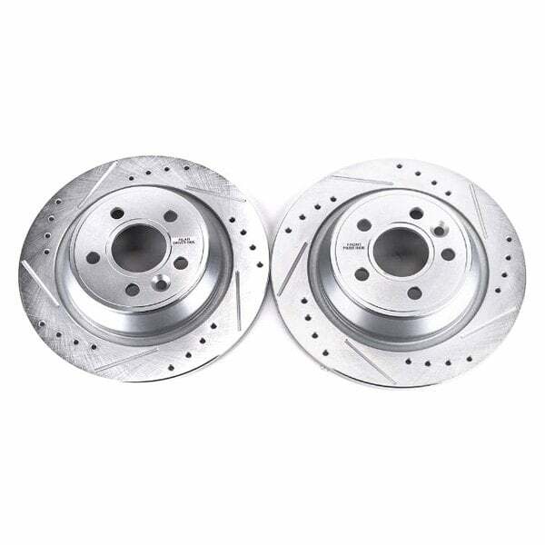 Power Stop 12-15 Land Rover Range Rover Evoque Rear Evolution Drilled & Slotted Rotors - Pair - EBR1299XPR