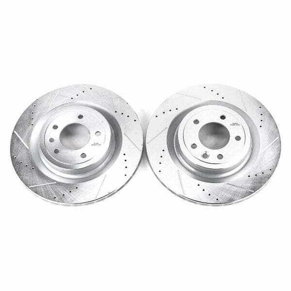 Power Stop 2017 Land Rover Discovery Rear Evolution Drilled & Slotted Rotors - Pair - EBR1496XPR