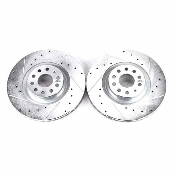 Power Stop 15-18 Audi S3 Front Evolution Drilled & Slotted Rotors - Pair - EBR1497XPR