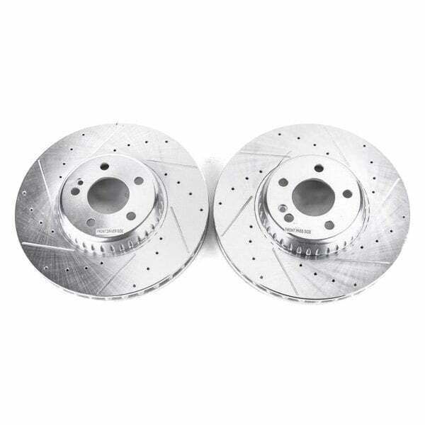Power Stop 15-18 Mercedes-Benz C300 Front Evolution Drilled & Slotted Rotors - Pair - EBR1604XPR