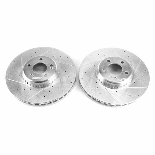Power Stop 15-18 Mercedes-Benz C300 Front Evolution Drilled & Slotted Rotors - Pair - EBR1606XPR