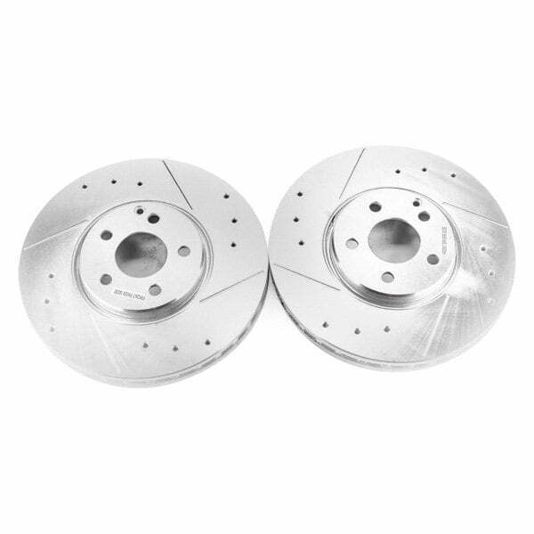 Power Stop 04-06 Mercedes-Benz E500 Front Evolution Drilled & Slotted Rotors - Pair - EBR1628XPR