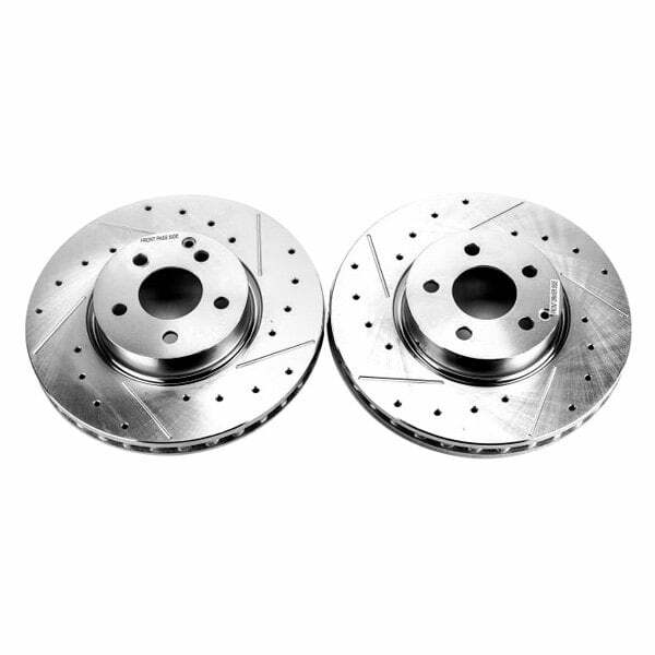 Power Stop 17-19 Audi A4 Front Evolution Drilled & Slotted Rotors - Pair - EBR1637XPR