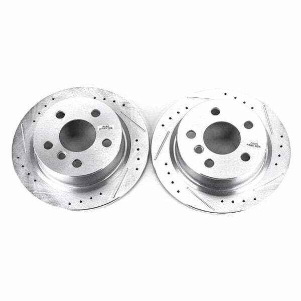 Power Stop 14-19 Mini Cooper Rear Evolution Drilled & Slotted Rotors - Pair - EBR1648XPR