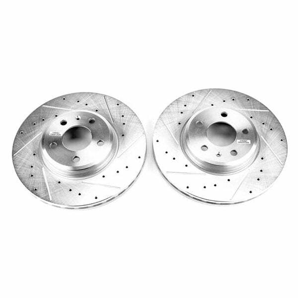 Power Stop 17-19 Audi A4 Front Evolution Drilled & Slotted Rotors - Pair - EBR1652XPR
