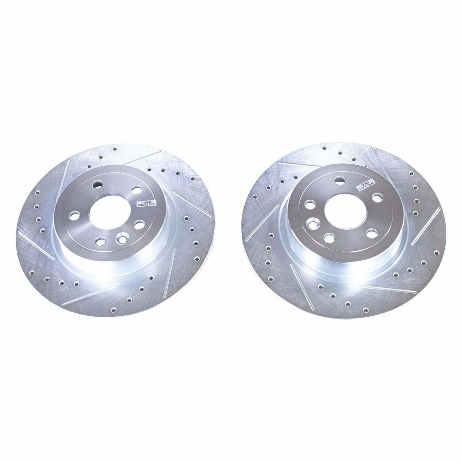 Power Stop 16-18 Land Rover Range Rover Evoque Rear Evolution Drilled & Slotted Rotors - Pair - EBR1654XPR
