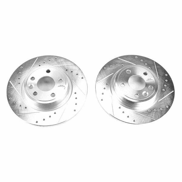 Power Stop 2018 Jaguar E-Pace Rear Evolution Drilled & Slotted Rotors - Pair - EBR1655XPR