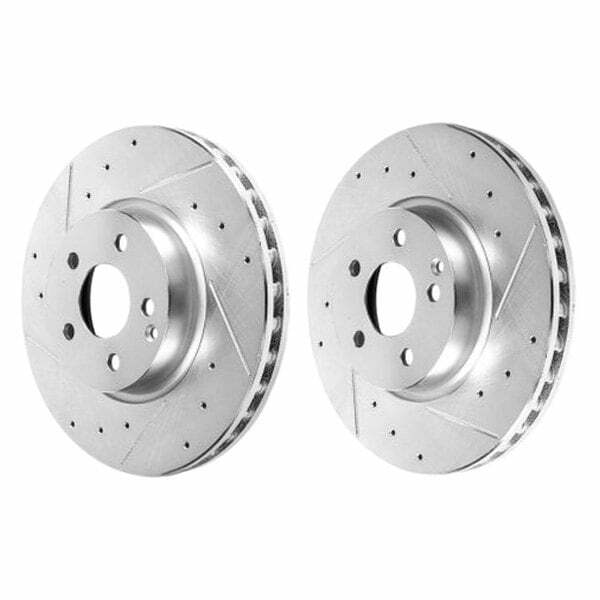 Power Stop 13-14 Mercedes-Benz C300 Front Evolution Drilled & Slotted Rotors - Pair - EBR877XPR