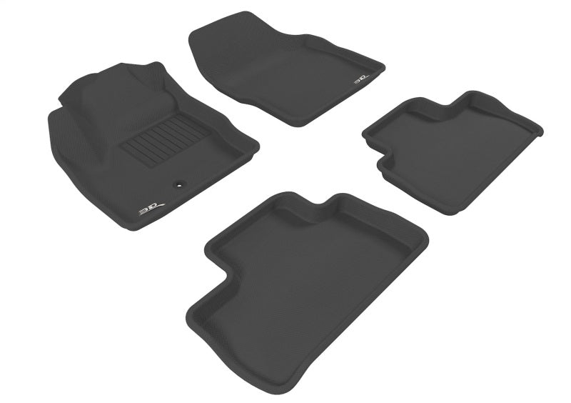 3D MAXpider 2007-2014 Land Rover Lr2 Kagu 1st & 2nd Row Floormats - Black