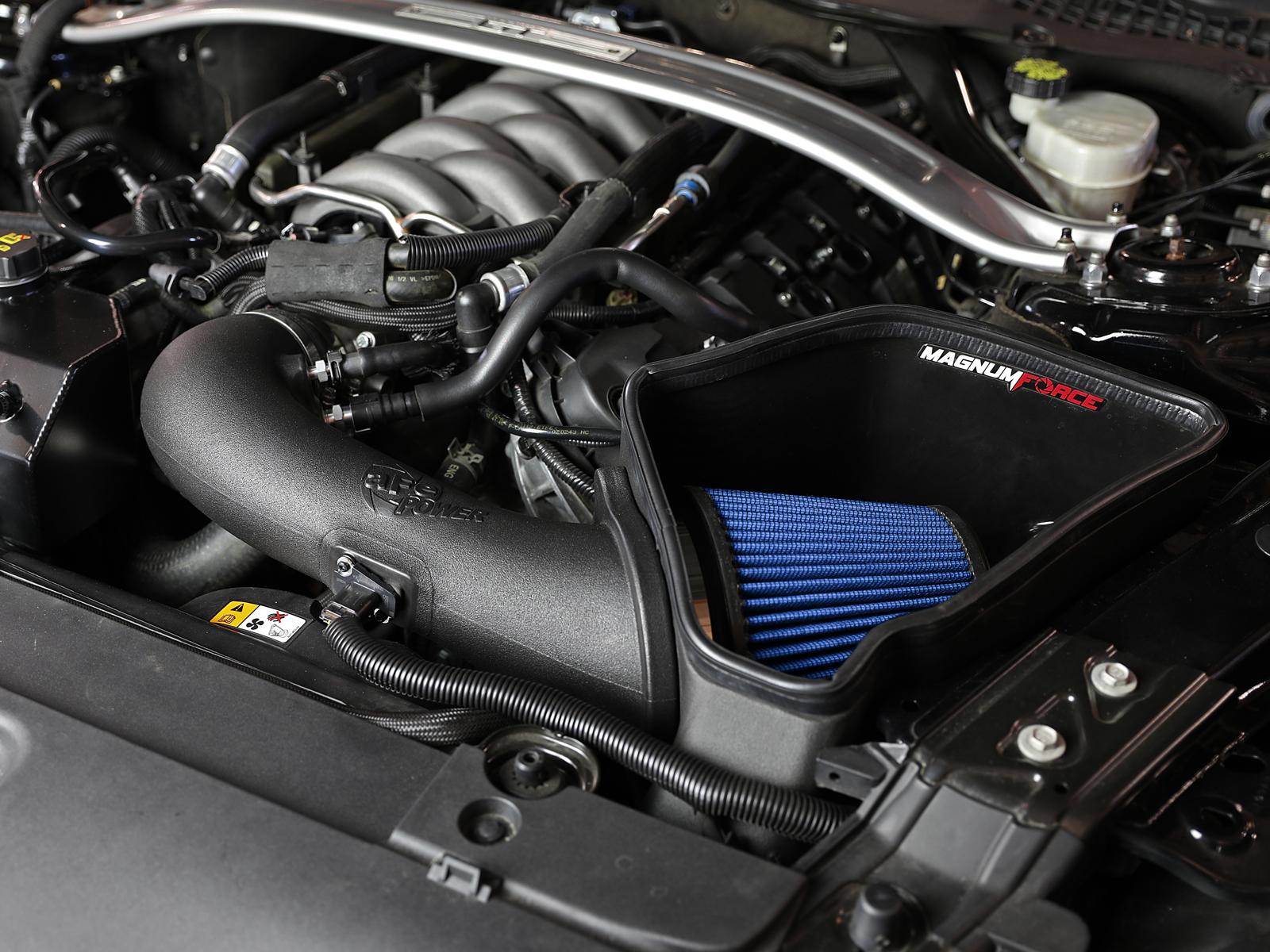 AFE Magnum FORCE Stage-2 Cold Air Intake System w/ Pro 5R Media (2015-2017 Mustang GT) - 54-13015R