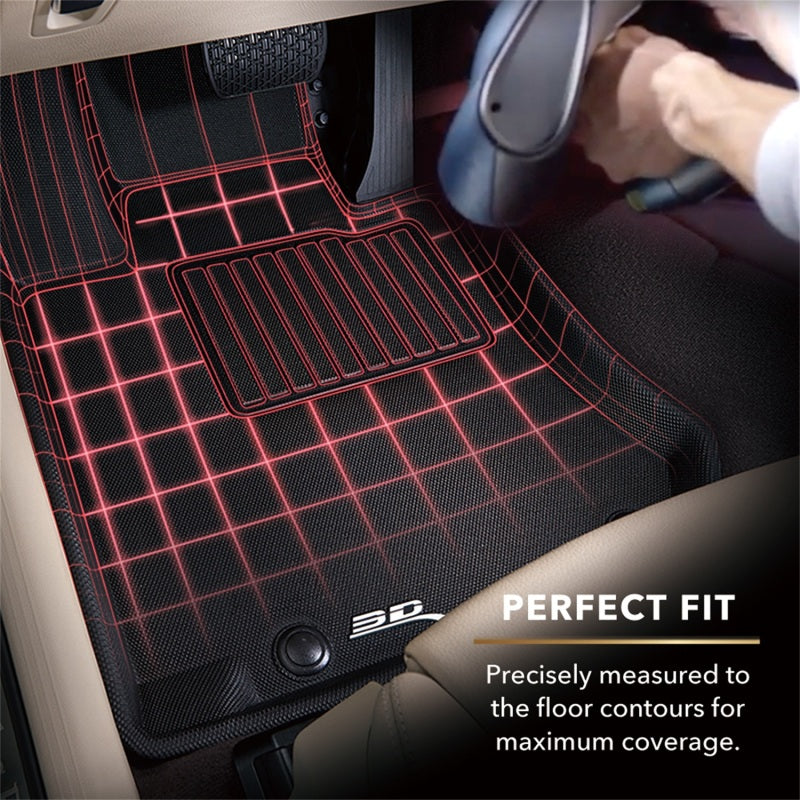 3D MAXpider 2014-2019 Mercedes-Benz S-Class W222 Kagu 1st & 2nd Row Floormats - Black