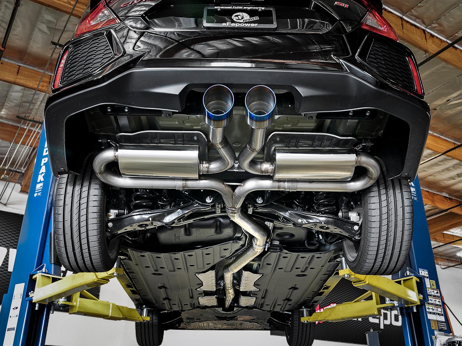 AFE Cat-Back Exhaust System (2017-2019 Honda Civic Si L4-1.5L (t)) - 49-36621-L
