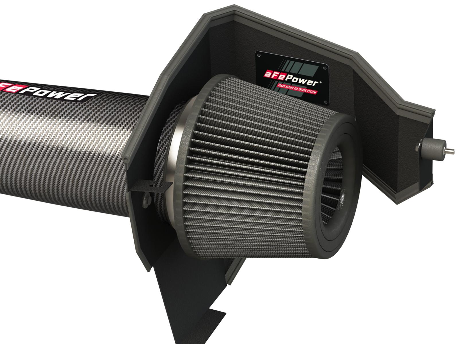 AFE Track Series Stage-2 Carbon Fiber Intake System w/ Pro DRY S Media (2011-2021 300, Challenger, Charger) - 51-12162-C