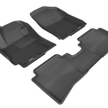 3D MAXpider 2012-2017 Hyundai Accent Kagu 1st & 2nd Row Floormats - Black