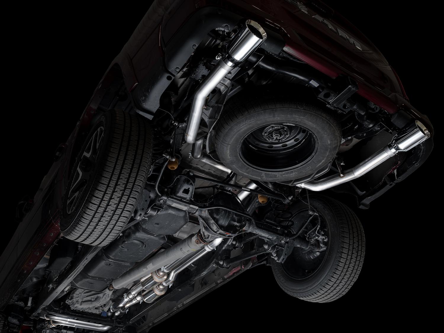 AWE 0FG Catback Exhaust Standard & High Output - Chrome Silver Tips (2025+ RAM 1500 3.0TT) - 3015-38246