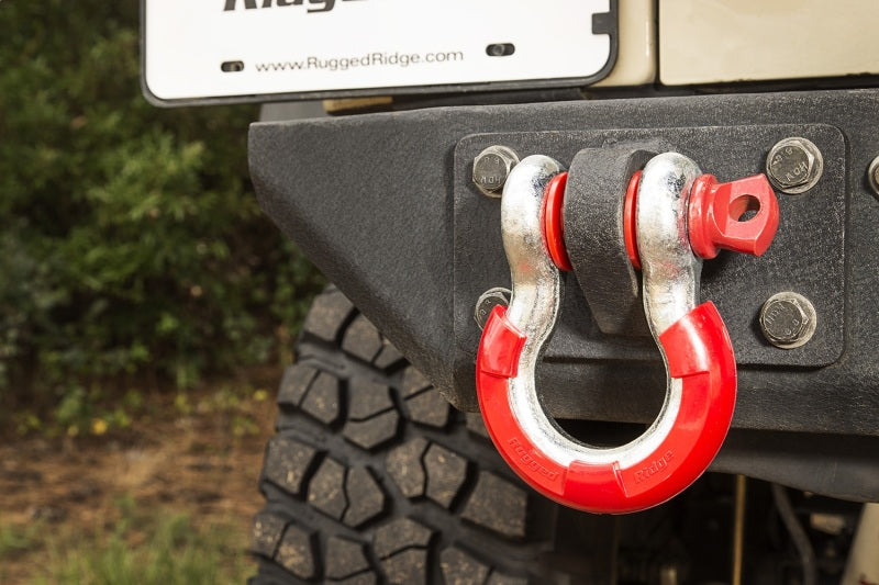 Rugged Ridge D-Ring Shackle Isolator Kit Red Pair 3/4 Inch - 11235.31