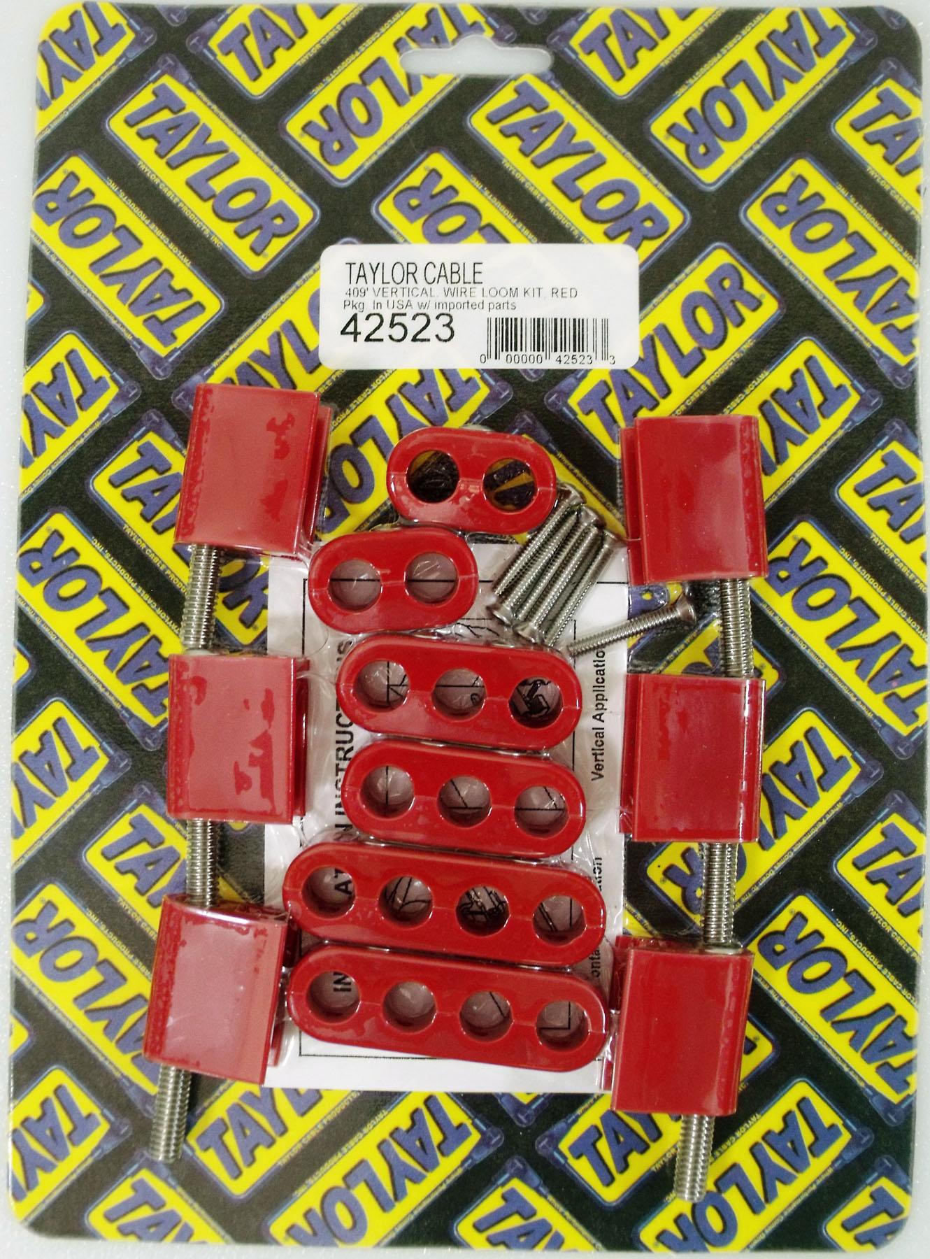 TAYLOR CABLE 10.4 Vertical Wire Loom Kit red - 42523