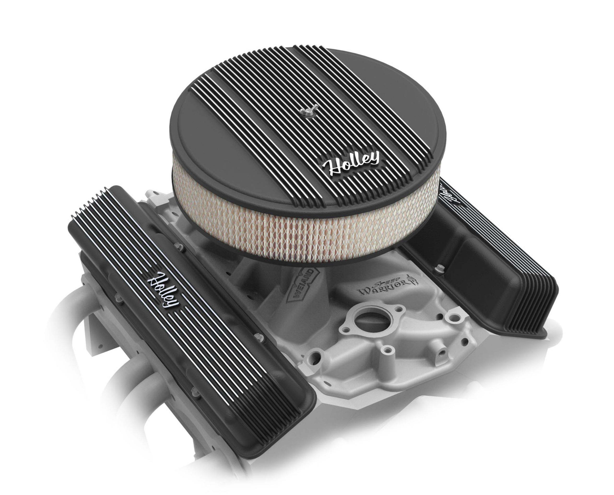 Holley 14" Round Finned Air Cleaner.  - 120-152