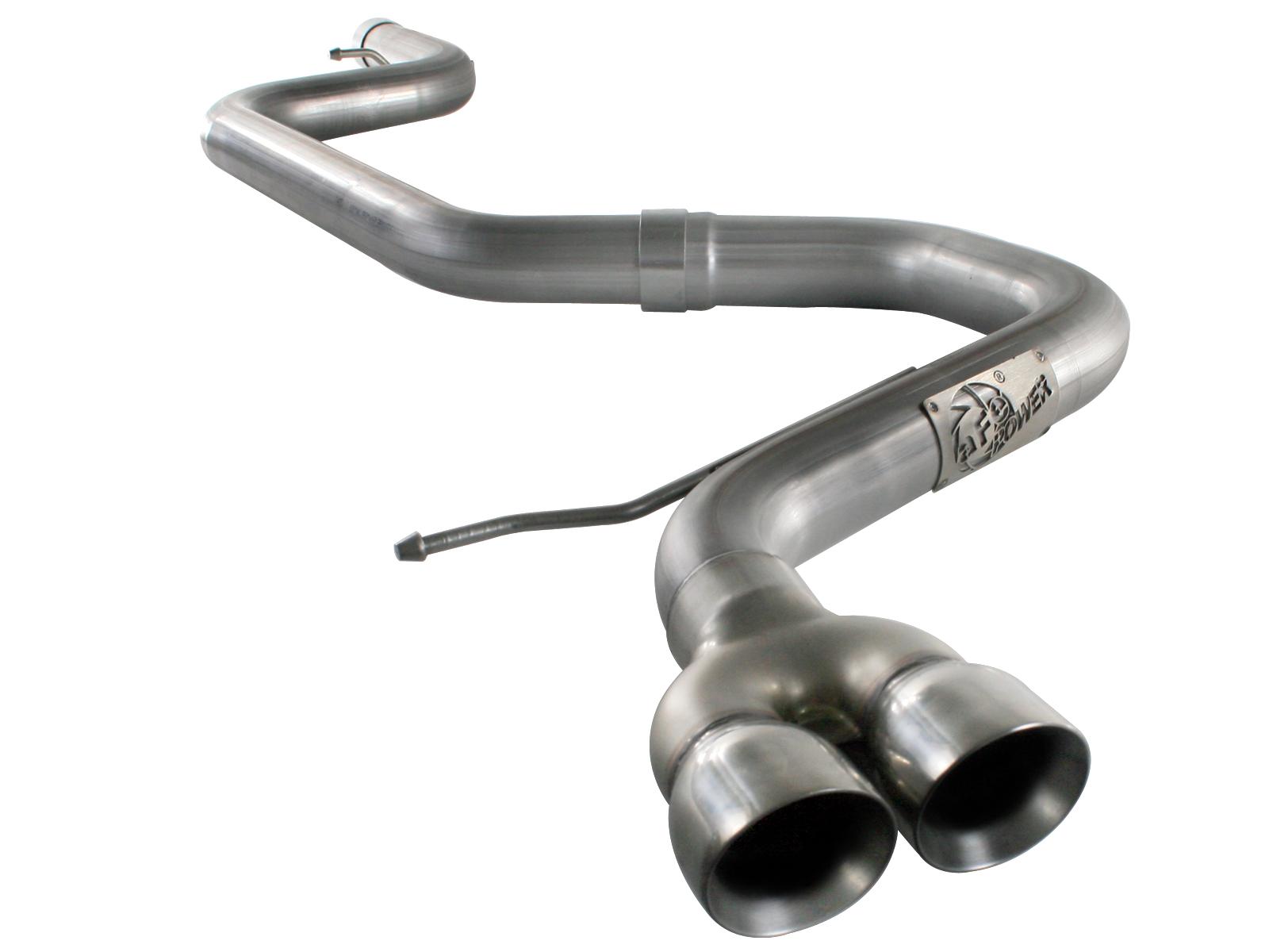 AFE Large Bore-HD 2-1/2in 409 Stainless Steel Cat-Back Exhaust System (2011-2014 Golf) - 49-46402