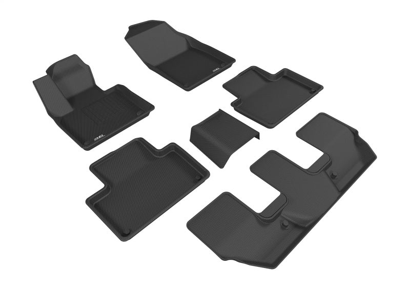 3D MAXpider 2015-2019 Volvo XC90 Kagu 1st & 2nd & 3rd Row Floormats - Black