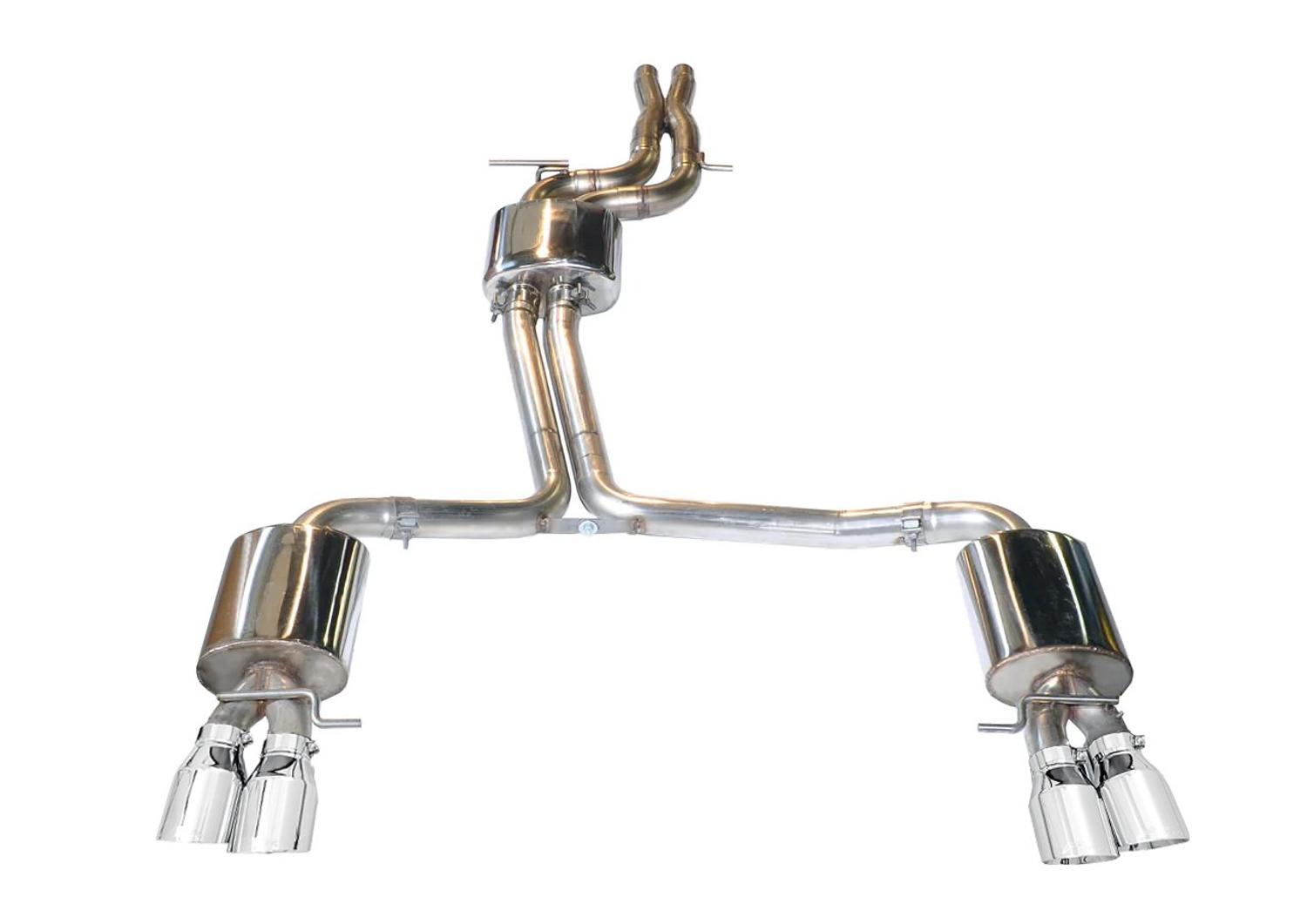 AWE Tuning Audi B8 / B8.5 S4 3.0T Touring Edition Exhaust - Chrome Silver Tips (90mm) - 3010-42018