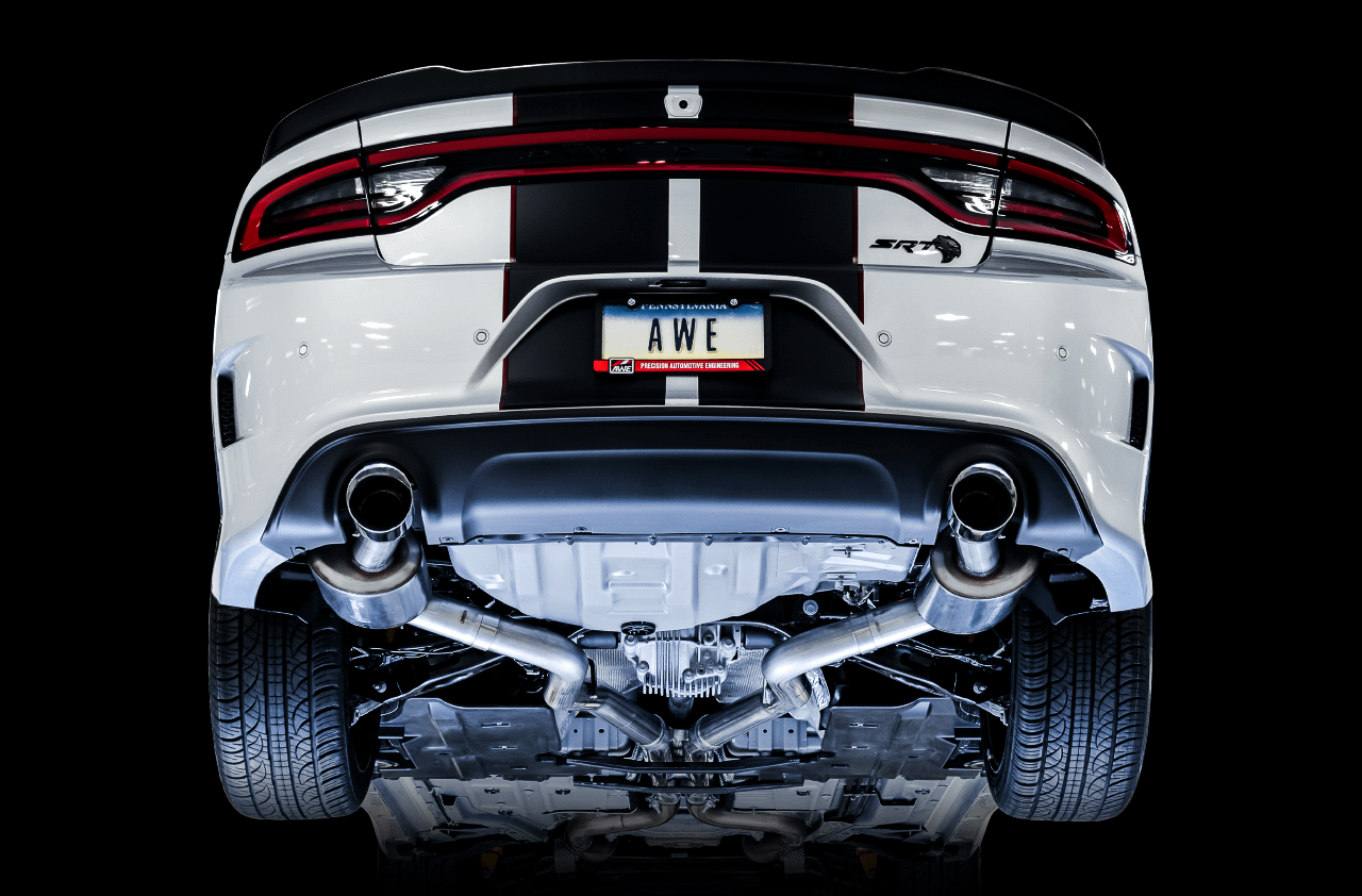 AWE 3020-32056 AWE Touring Edition Exhaust - Non-Resonated, Silver Tips (2015-2020 Dodge Charger 6.4L / 6.2L SC)