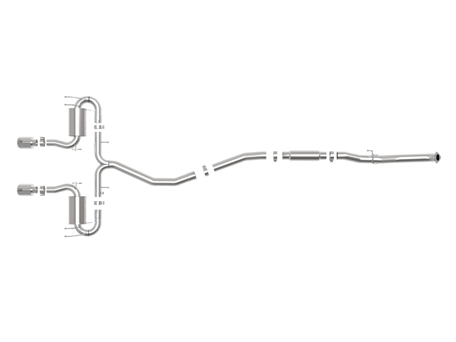 AFE Cat-Back Exhaust System (2017-2020 Honda Civic Sport L4-1.5L (t)) - 49-36624-P
