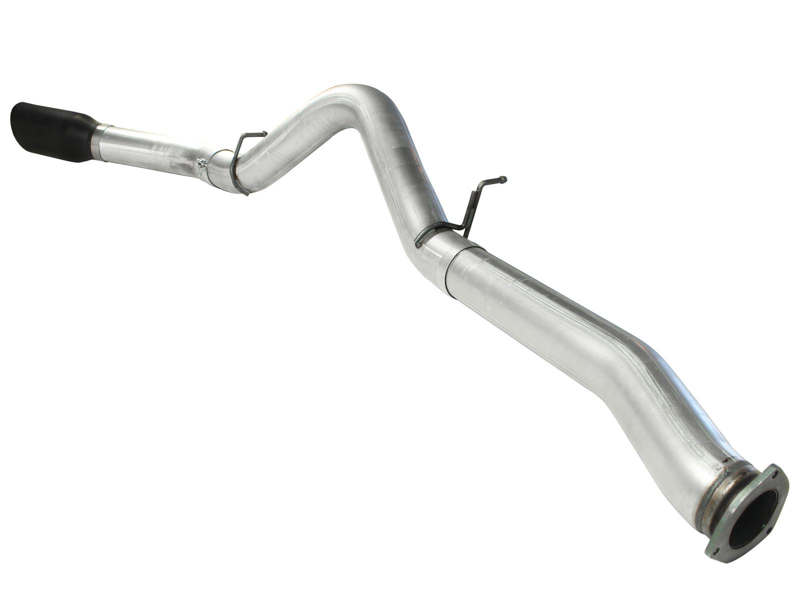 AFE ATLAS 5 IN Aluminized Steel DPF-Back Exhaust System w/Black Tip (2007-2010 Silverado 2500 HD, Silverado 3500 HD, Sierra 2500 HD, Sierra 3500 HD) - 49-04040-B