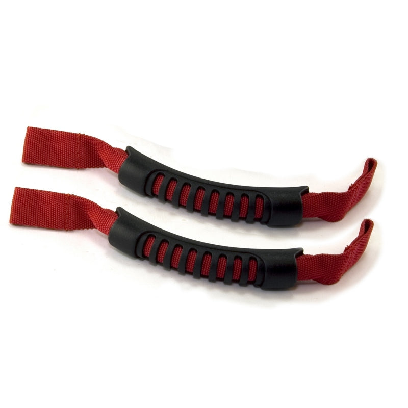 Rugged Ridge Grab Handle Kit Front Headrest Mounted Red; 07-21 Wrangler / 20-21 Gladiator - 13305.11