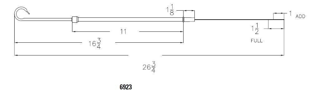 Mr. Gasket 6923 Oil Dipstk,Sb Mopar