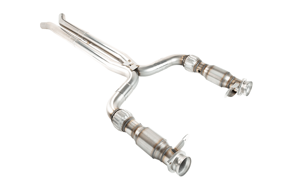Kooks 3" x 2-3/4" SS Catted X-Pipe. 2015-2019 Shelby GT350. Retains OEM Mufflers. - 11543200
