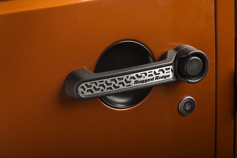 Rugged Ridge Elite Door Handle Inserts Contrast Tread; 07-18 Wrangler Unlimited - 13311.53