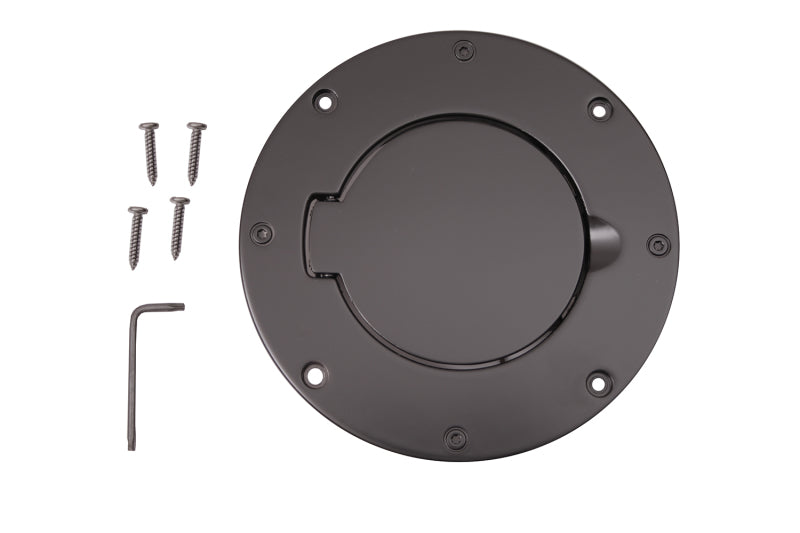 Rugged Ridge Gas Cap Door Non-Locking Black; 97-06 Jeep Wrangler Tj - 11425.02