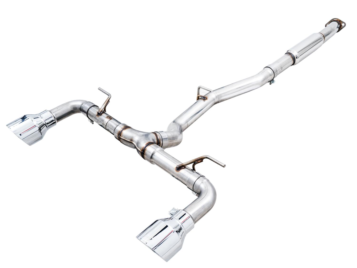 AWE Track Edition Exhaust - Chrome Silver Tips (2016-2023 Subaru BRZ / Toyota GR86 / Toyota 86) - 3020-32279