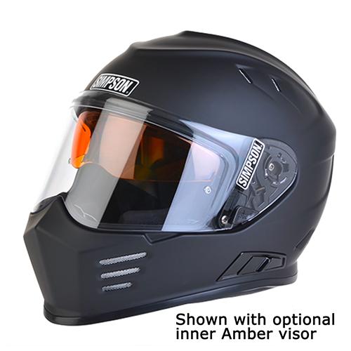 Simpson Racing Ghost Bandit Flat Black Motorcycle Helmet - X-Large - GBDXL3