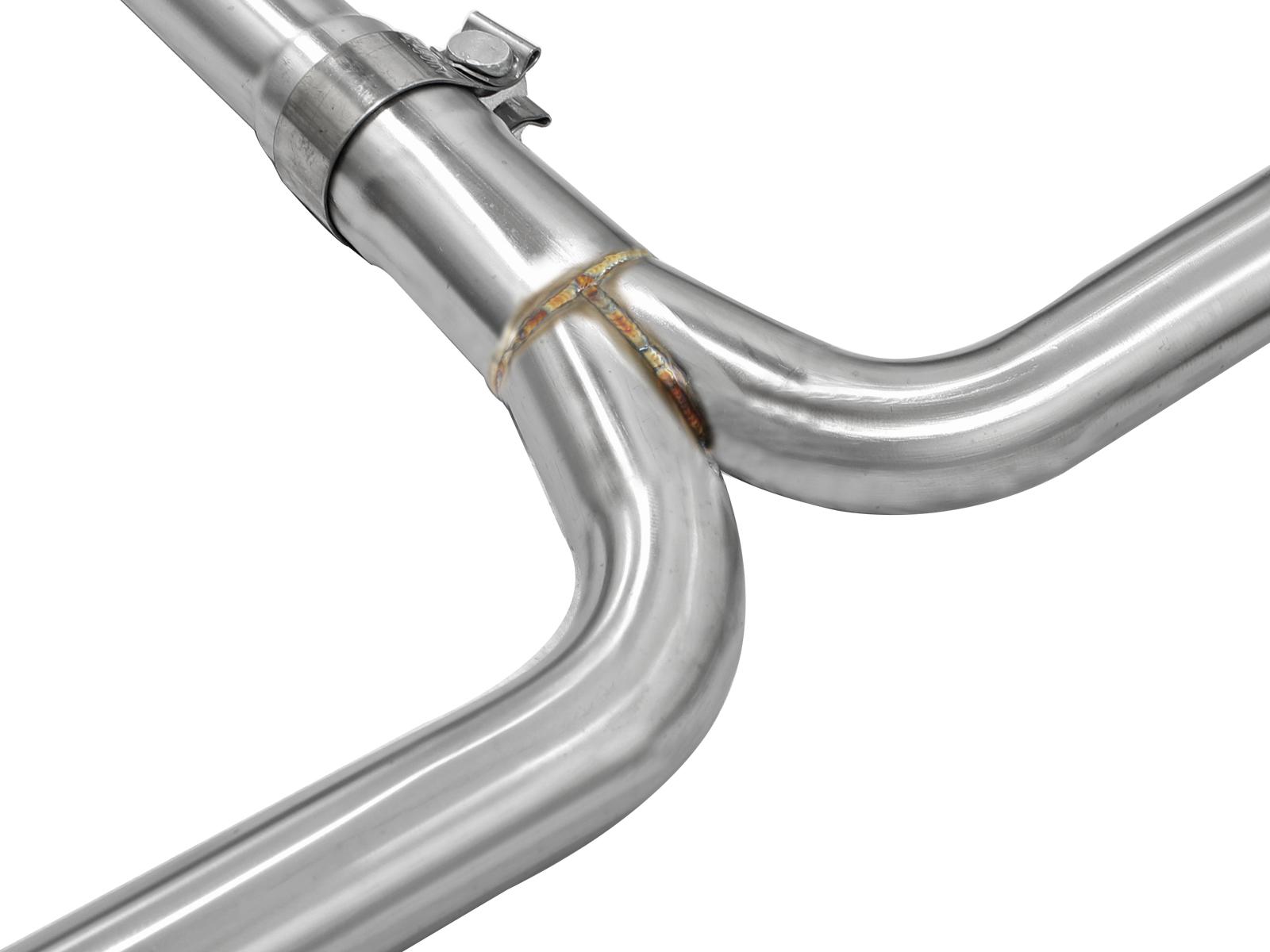 AFE Takeda 2-1/4 IN to 2 IN 304 Stainless Steel Cat-Back Exhaust w/Polished Tips (2008-2012 Accord) - 49-36612