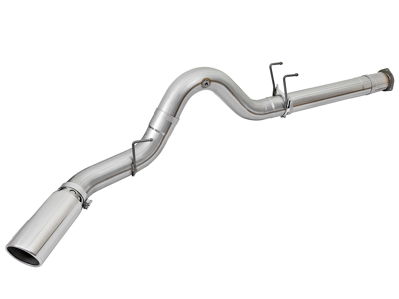 AFE ATLAS 5 IN Aluminized Steel DPF-Back Exhaust System w/Polished Tip (2017-2021 F-250 Super Duty, F-350 Super Duty) - 49-03090-P