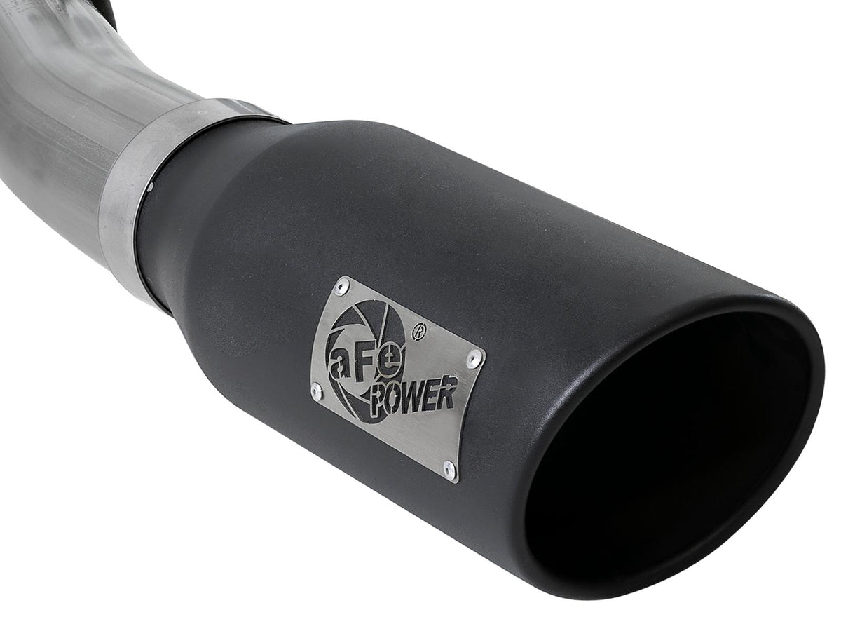 AFE Large Bore-HD 4 IN 409 Stainless Steel Turbo-Back Exhaust System w/ Black Tip (Ford Excursion 00-03 V8-7.3L (td)) - 49-43008-B