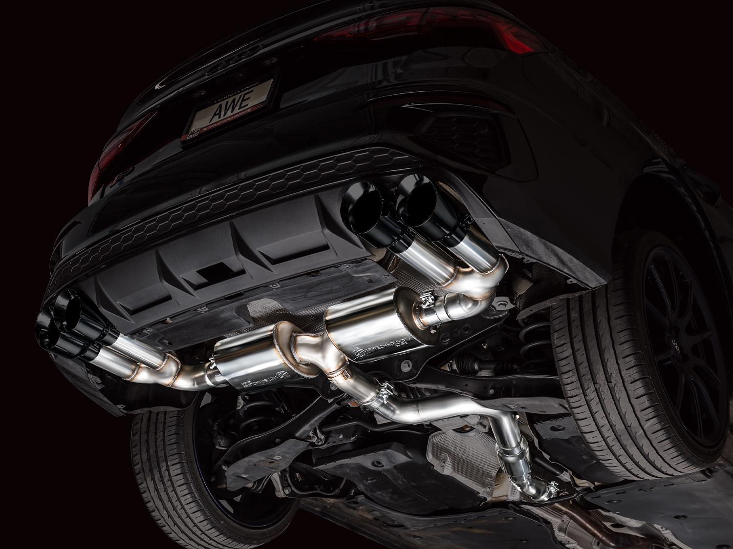 AWE Touring Edition Exhaust for Audi 8Y S3 - Diamond Black Tips - 3015-43897