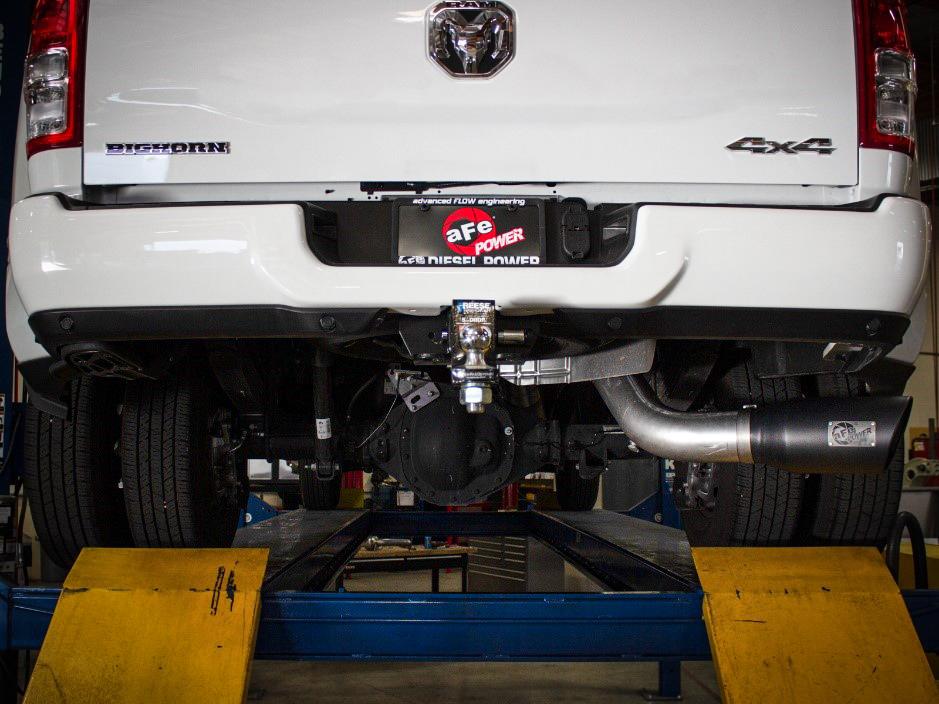 AFE Large Bore-HD 5 IN 409 Stainless Steel DPF-Back Exhaust System w/Polished Tip (RAM Diesel Trucks 19-20 L6-6.7L (td) This item will only fit Mega Cab & Crew Cab Short Bed models with 160 IN & 149 IN wheelbase) - 49-42078-P