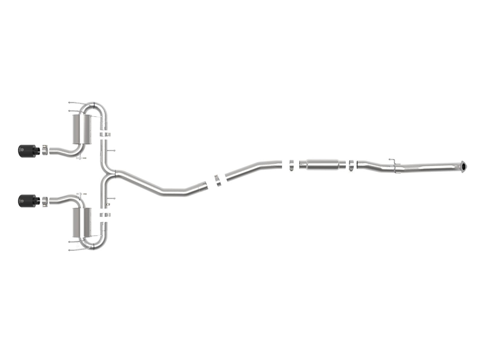 AFE Cat-Back Exhaust System (2017-2020 Honda Civic Sport L4-1.5L (t)) - 49-36624-B