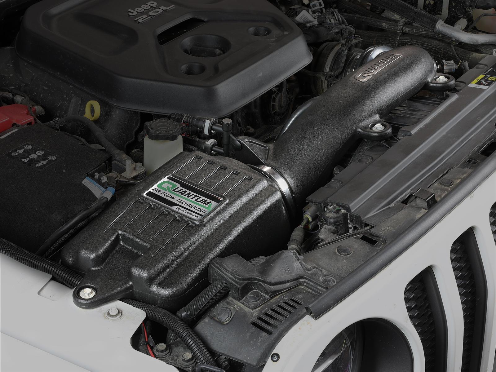 AFE QUANTUM Cold Air Intake System w/ Pro DRY S Media (Jeep Wrangler (JL) 18-20 L4-2.0L (t)) - 53-10019D