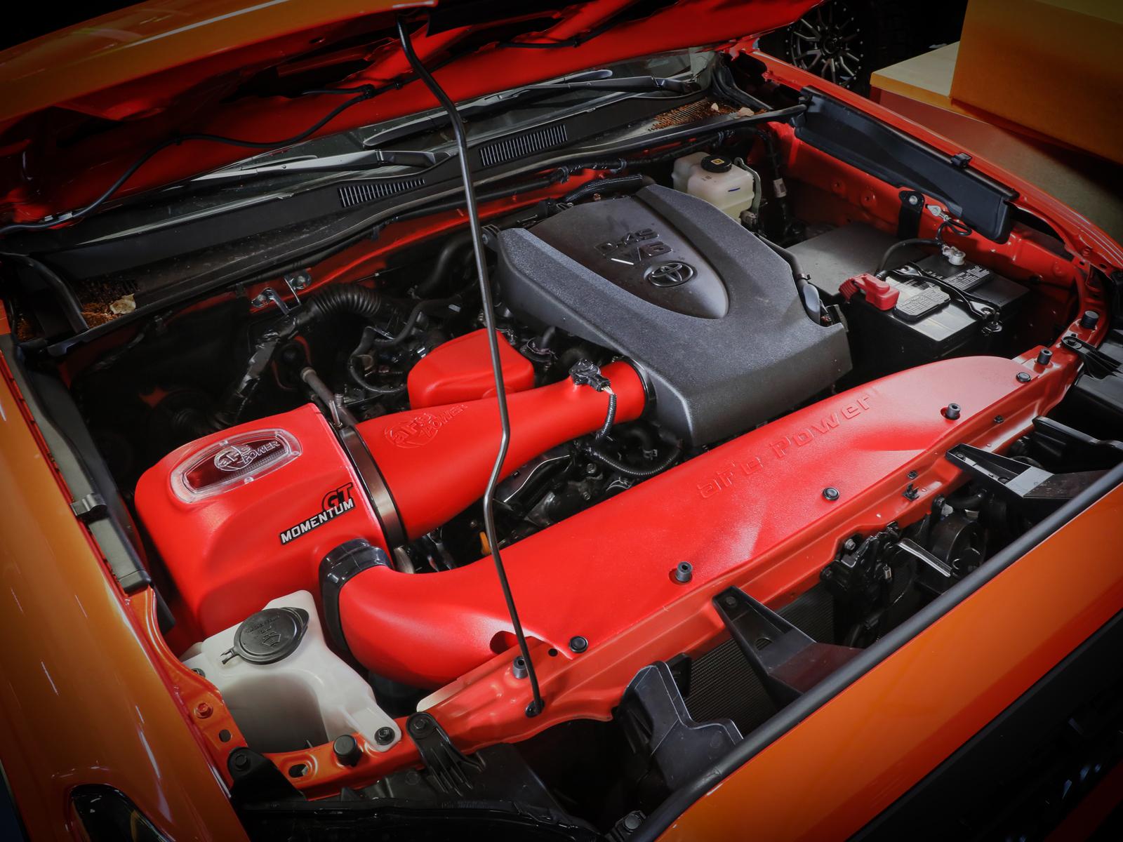 AFE Momentum GT Cold Air Intake System Red w/ Pro DRY S Filter Toyota Tacoma 16-23 V6-3.5L - 51-76005-R