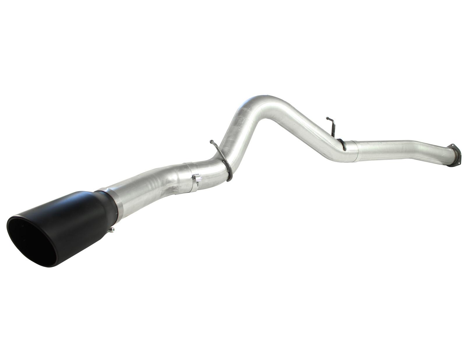 AFE ATLAS 5 IN Aluminized Steel DPF-Back Exhaust System w/Black Tip (2007-2010 Silverado 2500 HD, Silverado 3500 HD, Sierra 2500 HD, Sierra 3500 HD) - 49-04040-B