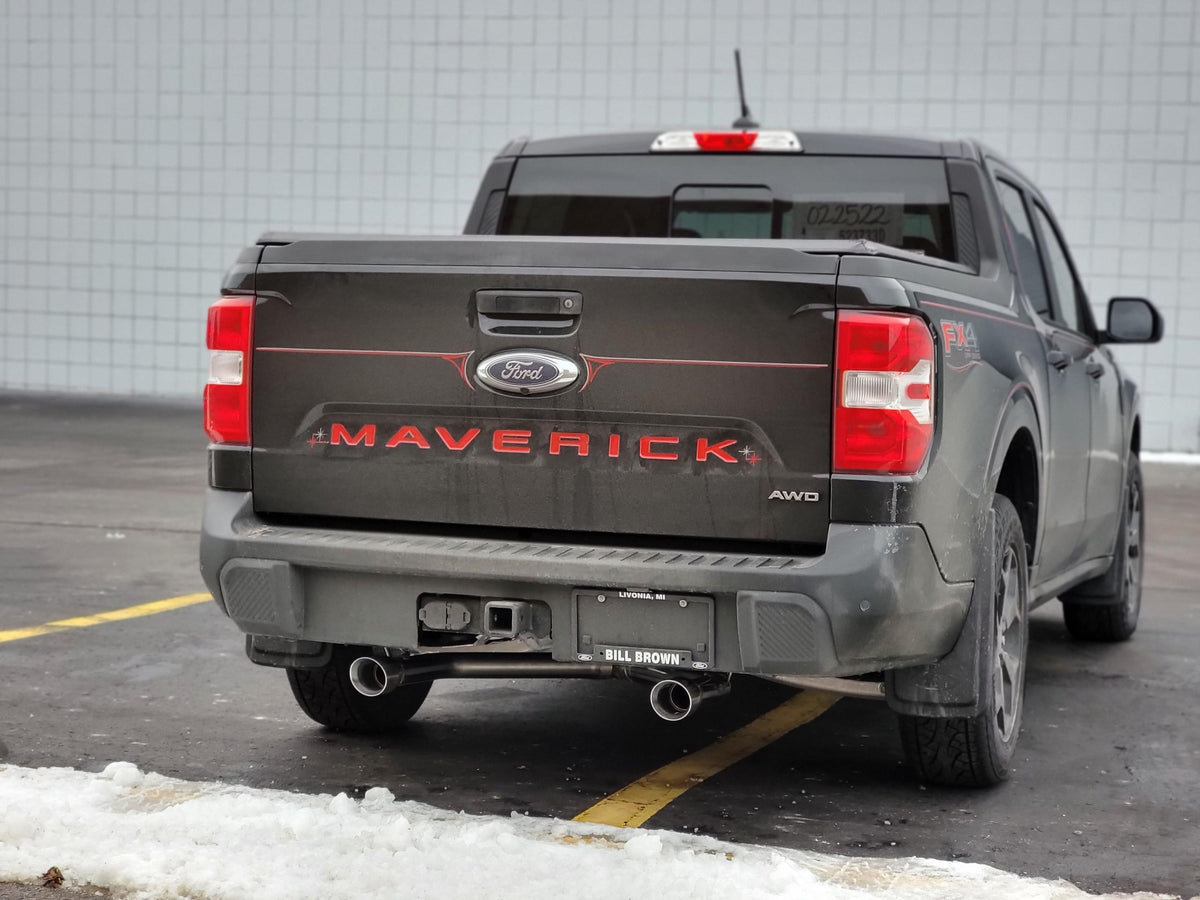 MRT Engineering 2022+ Ford Maverick 2.0L Street Performance Dual Tip Exhaust - Black - 92W312B