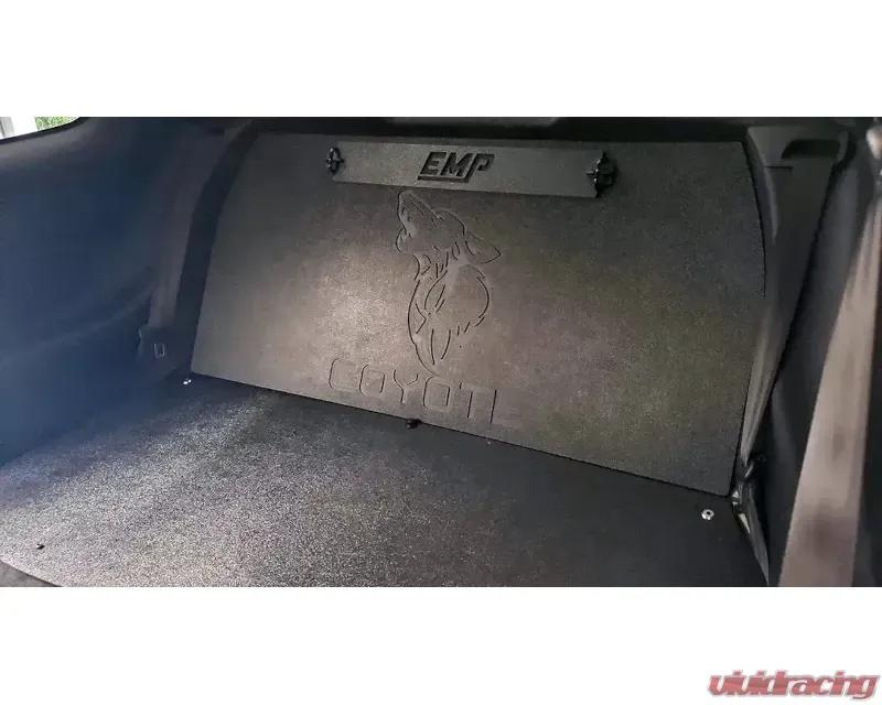 Evans Motorsport Performance Lightweight Racer Rear Seat Delete Kit with Coyote Engraving (2024-2026 Ford Mustang All except convertibles) - EMP-S650SD-COY