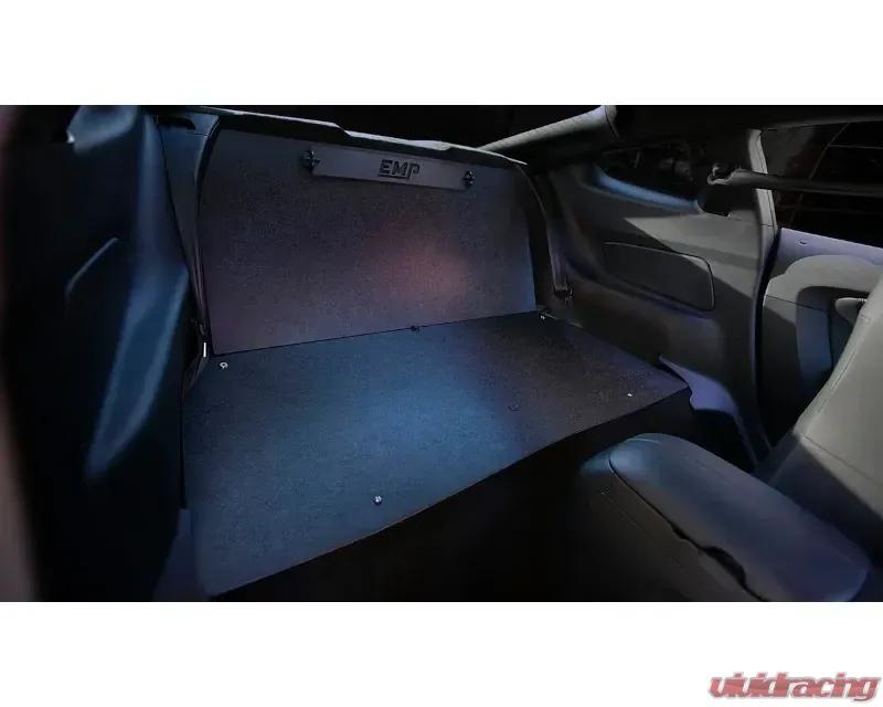 Evans Motorsport Performance Rear Seat Delete Kit Carpet Facing Trunk Only (2024-2026 Ford Mustang All except convertibles) - EMP-S650SD-CPT-BK