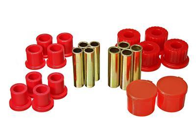 ENERGY SUSPENSION Leaf Spring Bushing Set - Red - Rear - w/2.25 in. O.D. Main Eye and 5/8 in. Rear Spring Eye Bolt (1998-2011 Ranger, Ranger XLT, Ranger XL, Ranger EV, Ranger Edge) - 4.2157R